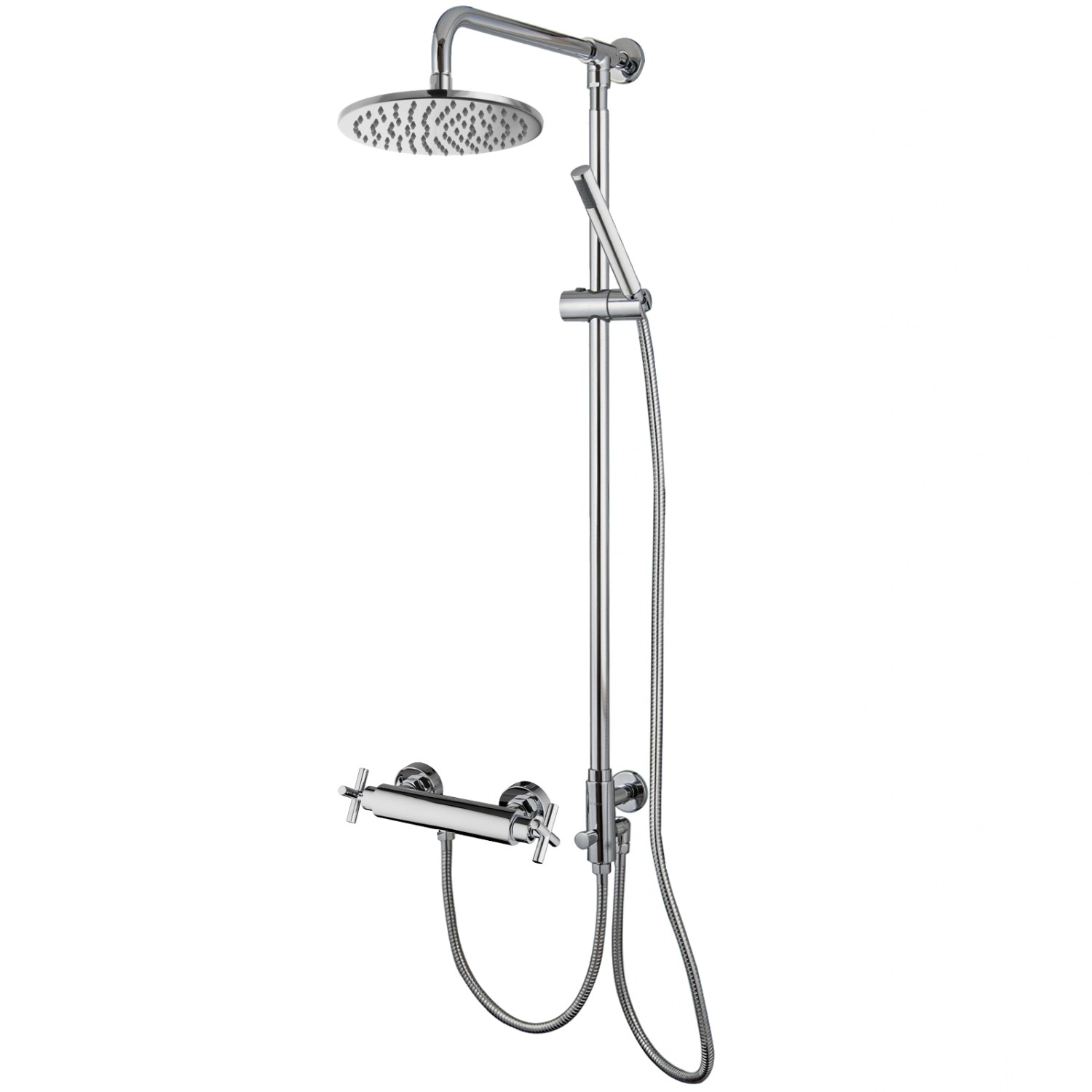 PaulGurkes Duschsystem Aufputz Regendusche 20cm Serie Juliet