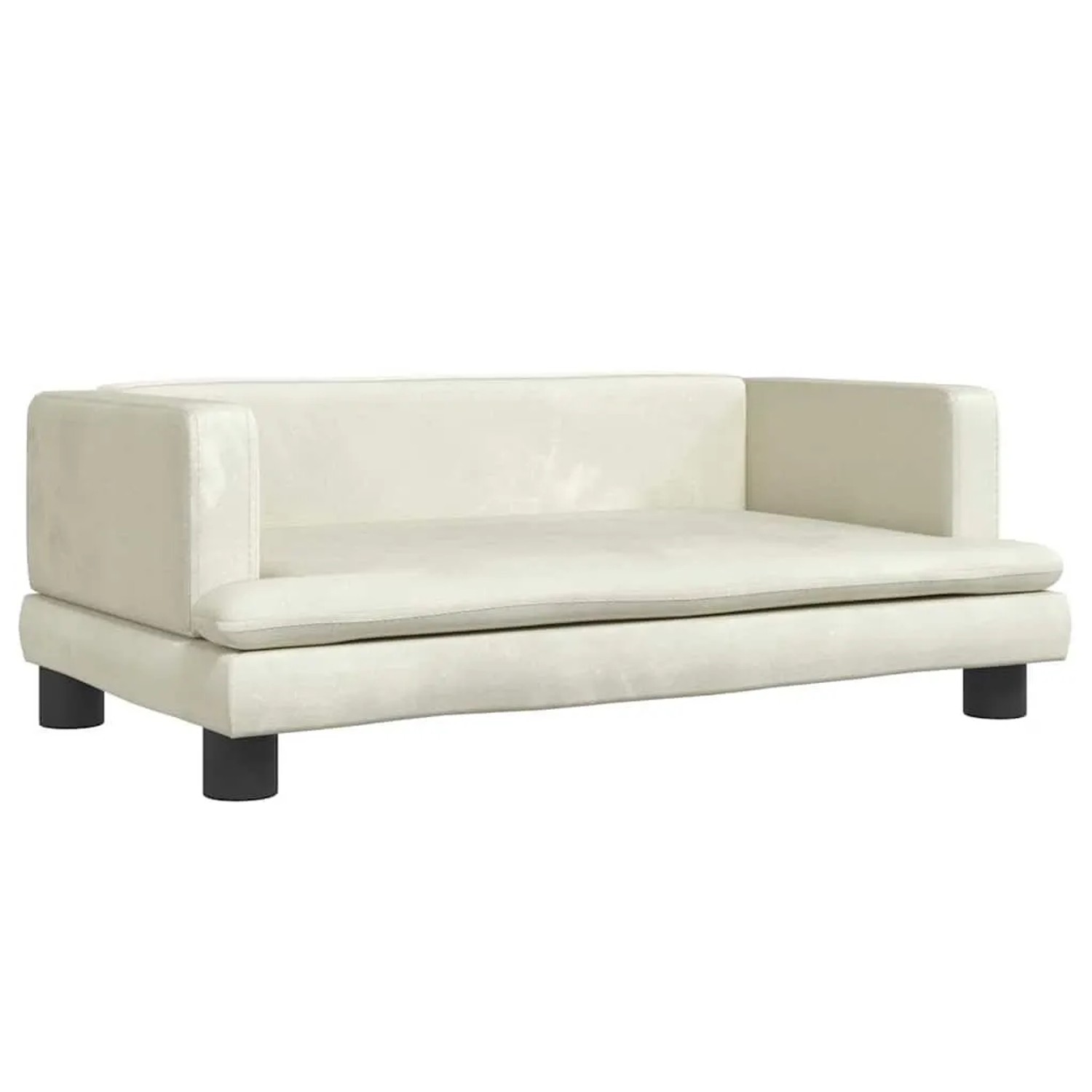vidaXL Hundebett Creme 80x45x30 cm Samt 171900