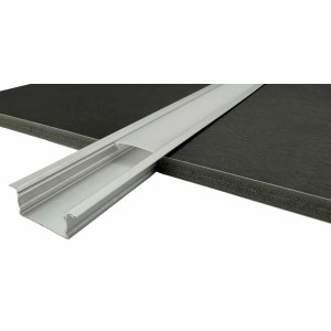 Colortree LED Leiste, 2m, silber eloxiertes Aluminium Profil für Akustikpaneele.