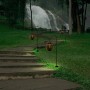Braune Näve LED Solar Lampion Leuchte mit Erdspieß im Garten, Ø 14,5 cm x 78 cm.