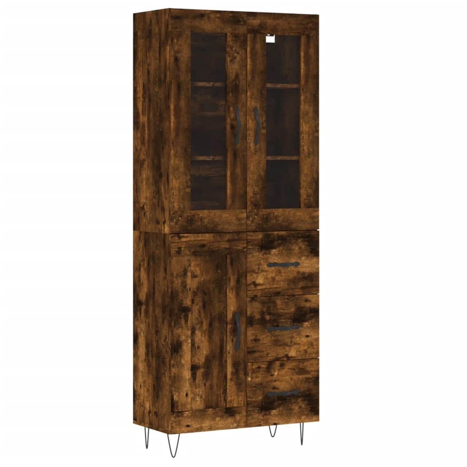 vidaXL Highboard Räuchereiche 69,5x34x180 cm Holzwerkstoff 3198694 günstig online kaufen