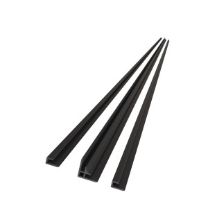 Duschparadies Dekowand Duschrückwand Zubehör Montage Aluminium Profile Montagezubehör 210cm Schwarz Profil ECKx1 Ux2