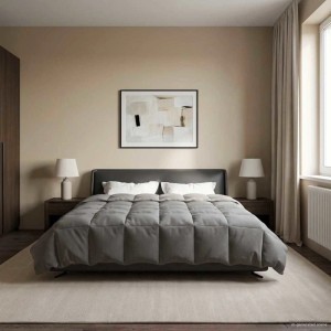 vidaXL Sommerdecke Gepolstert Hellgrau 240 x 260 cm Mikrofaser 42025928
