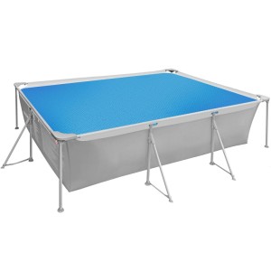 Tectake Pool Solarfolie Rechteckig und Selbstschwimmend Zuschneidbar 400 x 600 cm 400 x 600 x 1 cm Blau