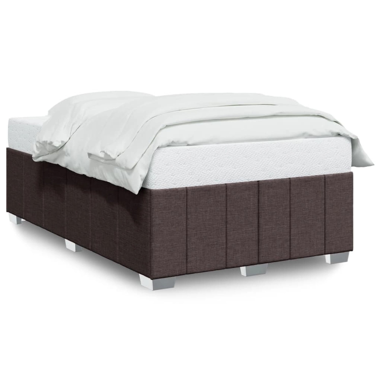 vidaXL Bettgestell ohne Matratze Dunkelbraun 120x200 cm Stoff 3284828 günstig online kaufen