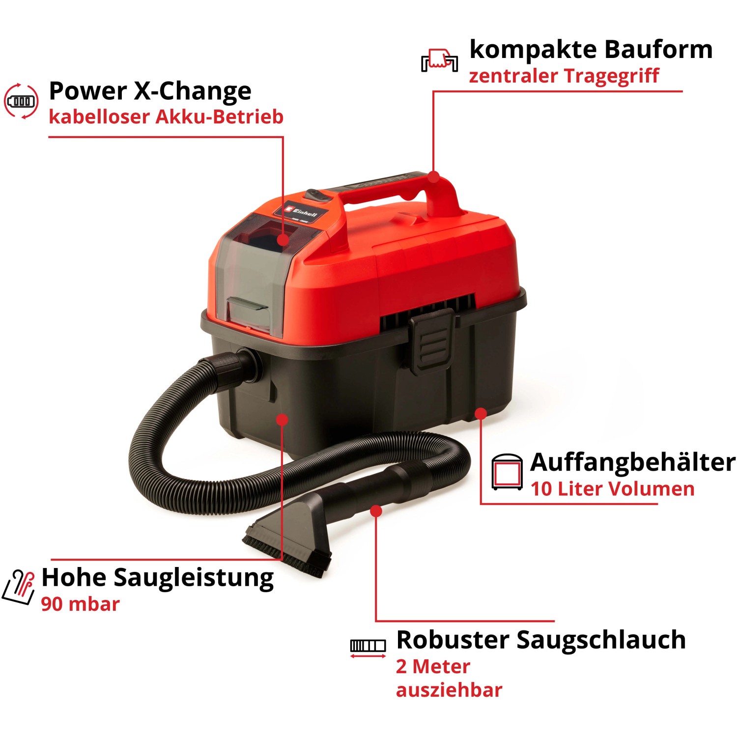 Einhell Akku Sauger Te-vc 18 Test Einhell Akku-Nass-Trockensauger TE-VC 18/10 Li-Solo bei OBI