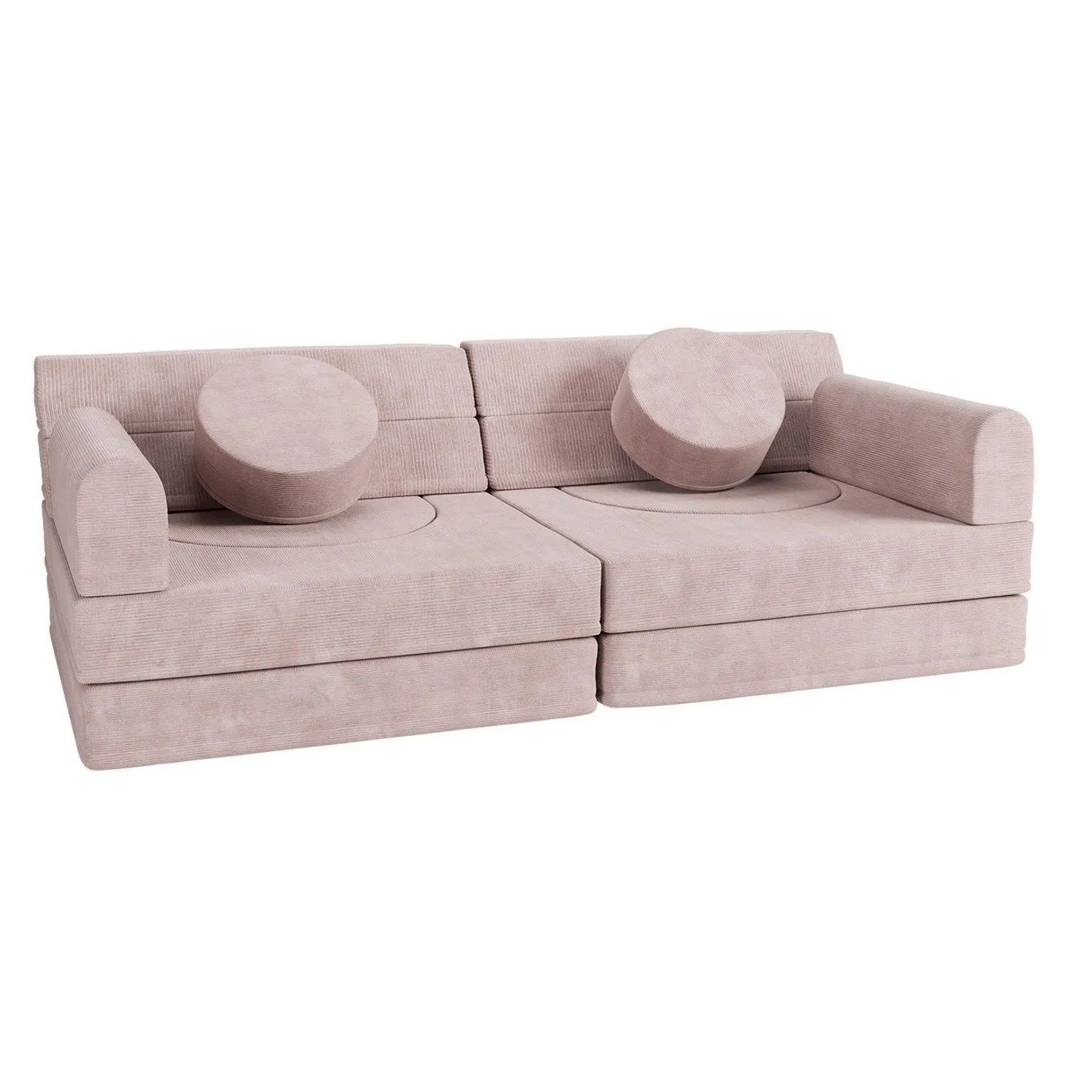 Juskys Kinder Spielsofa Kayo Cord in Rosa