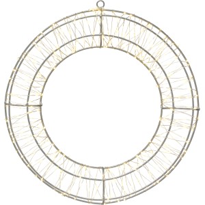 LED Deko-Kranz, Ø 35 cm, mit warmweißen Lichtern für Innen- und Außenbereich.
