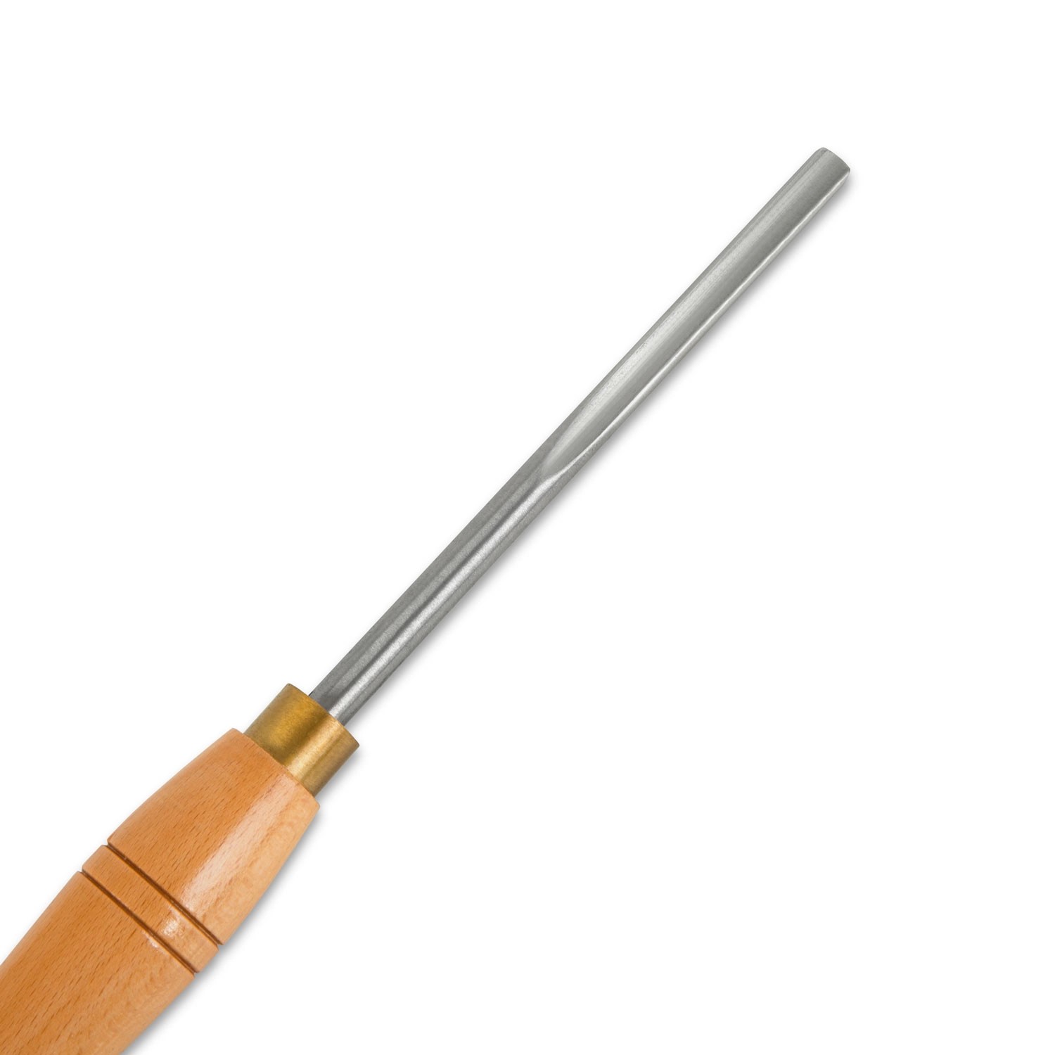 Detailaufnahme eines EBERTH Drechseleisens mit Holzgriff aus dem 8-teiligen Set.