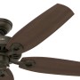 HUNTER Deckenventilator Builder Elite, 132 cm, Bronze mit Holzflügeln.
