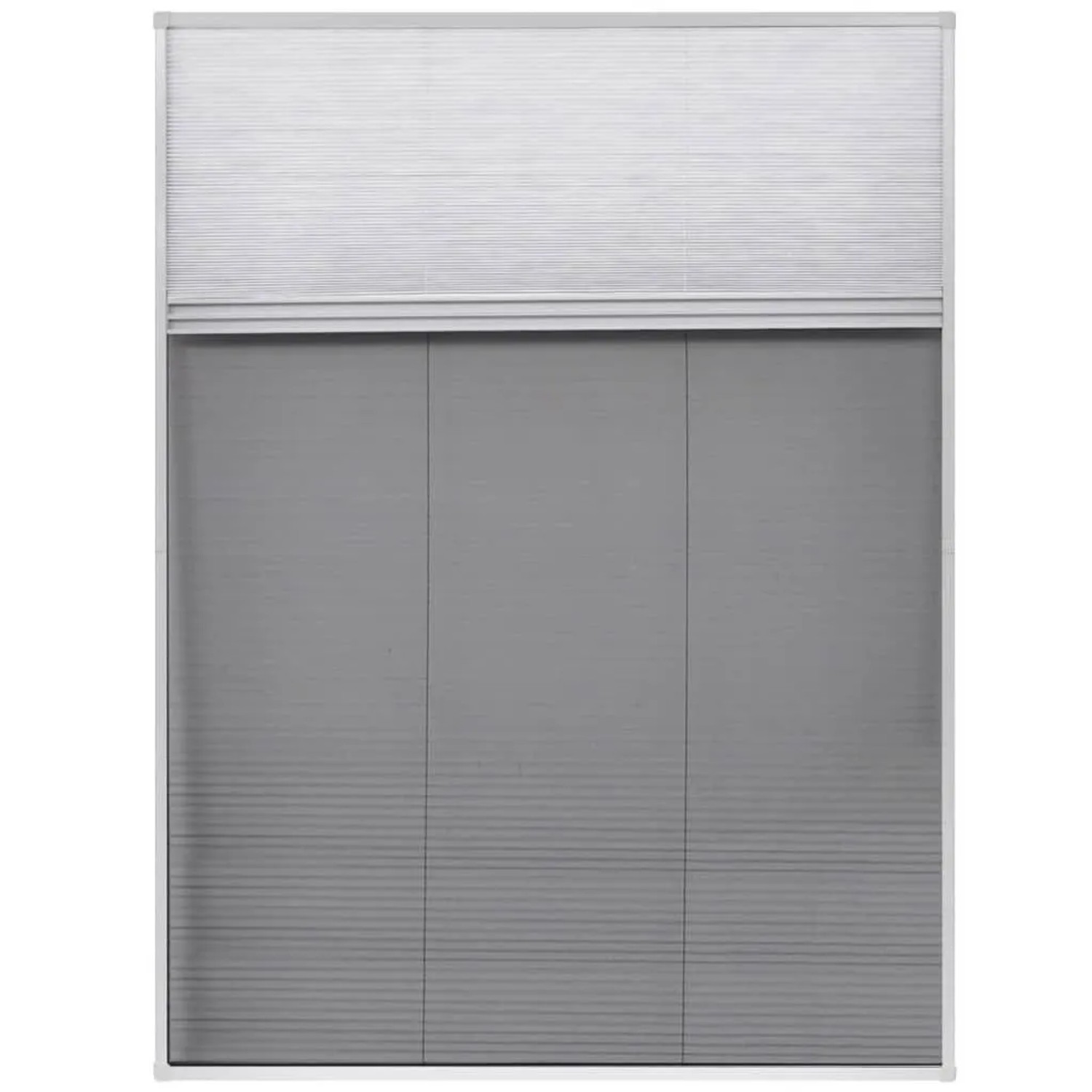 vidaXL Insektenschutz-Plissee für Fenster, 60x80 cm, mit Jalousie und Alurahmen.