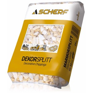 Sack Marmorsplitt Siena-Gelb, 22-32 mm, 25 kg, Zierkies für Garten- und Landschaftsbau.