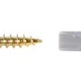 Schrauben- und Dübel-Set, vermessingte Stahlschraube und grauer Dübel, 3x25mm, für Profile.
