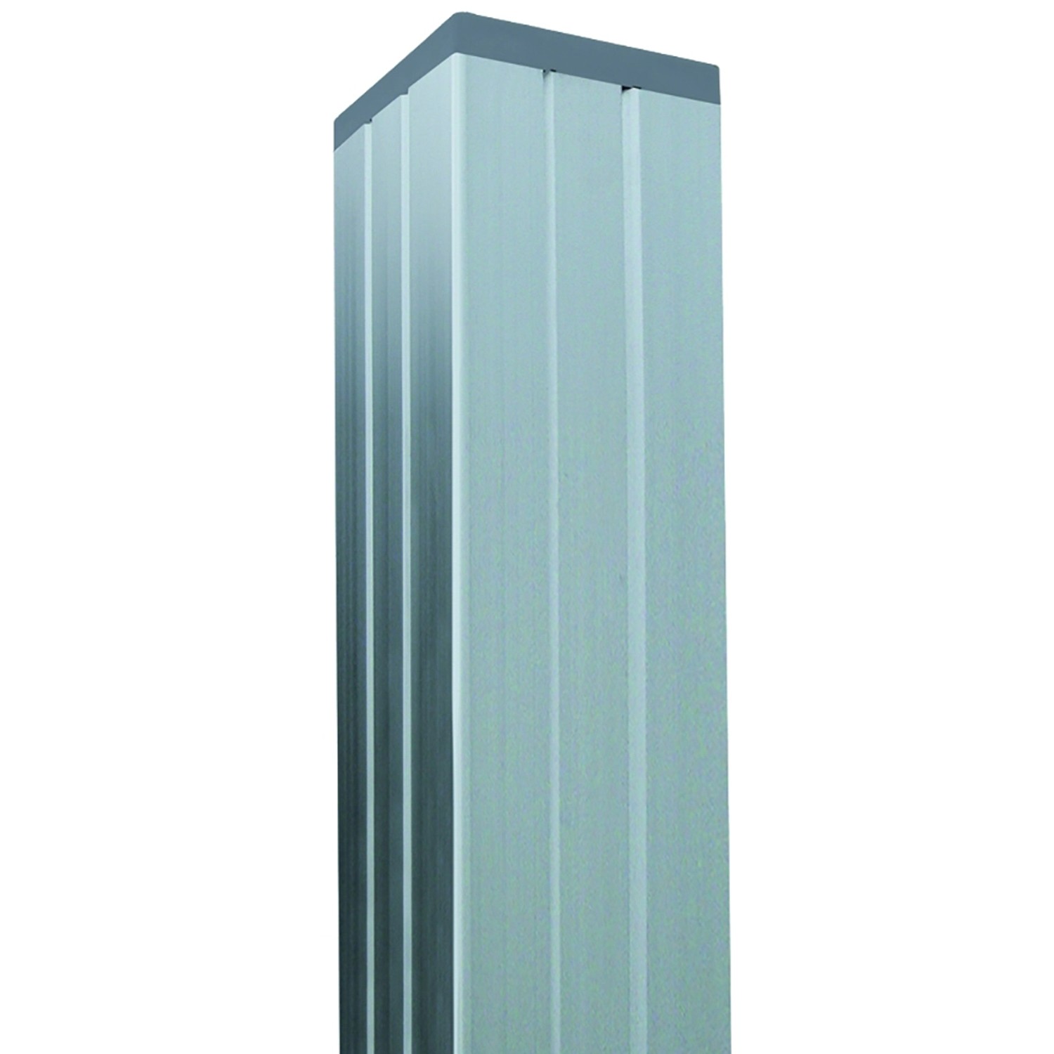 T & J Aluminium-Torpfosten Gotland Silber 68 cm x 68 cm x 272 cm