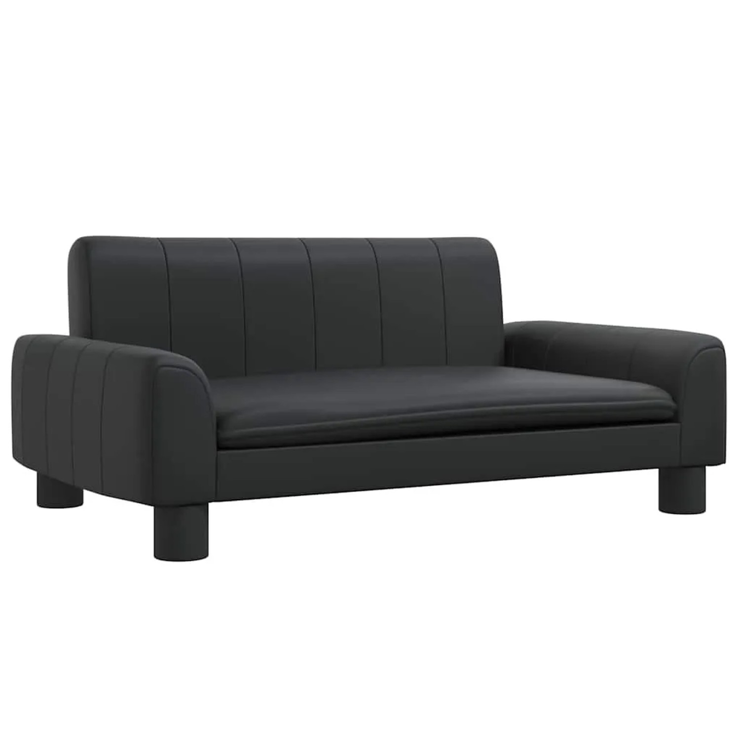vidaXL Kindersofa Schwarz 70x45x30 cm Kunstleder 3196274