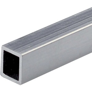 Arcansas Vierkantrohr, 2 cm x 260 cm, aus Aluminium.
