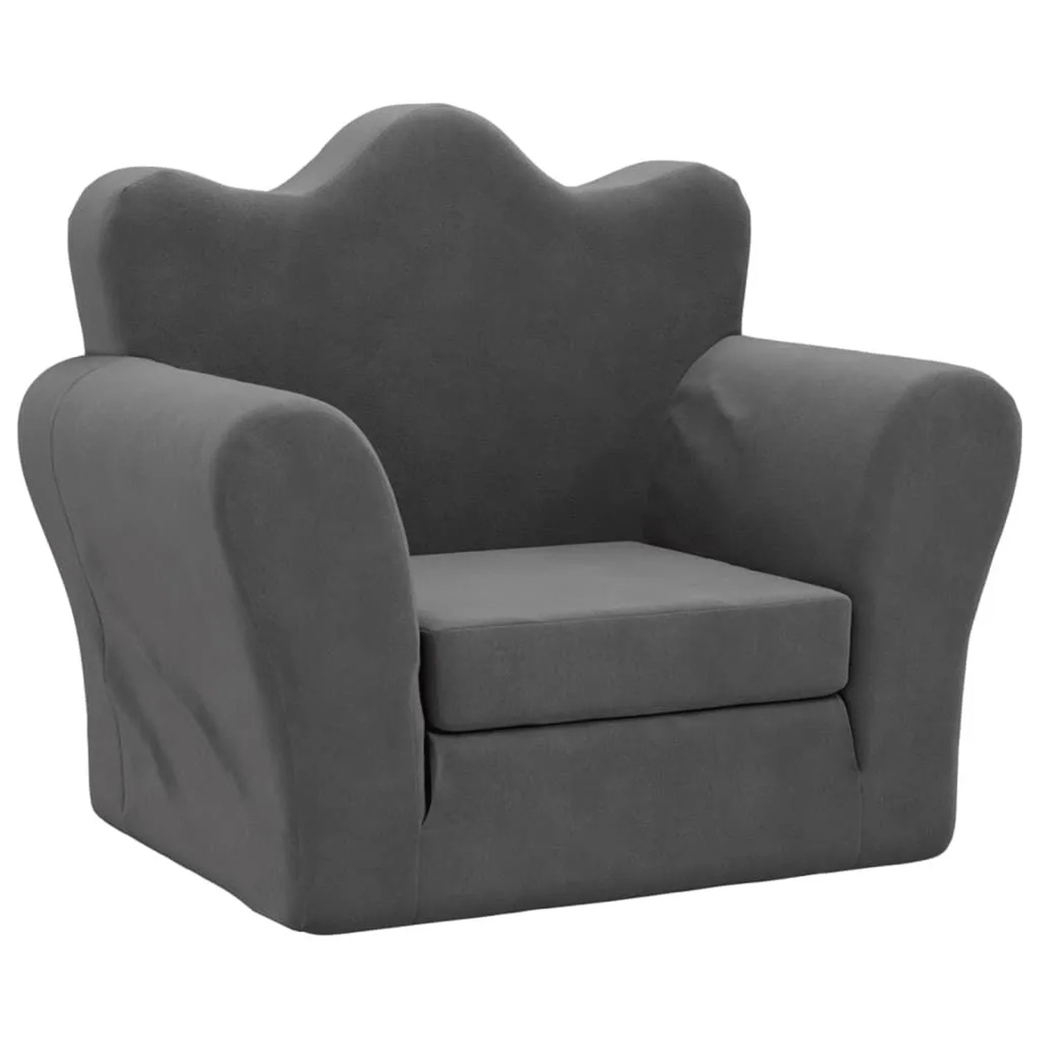 vidaXL Schlafsofa für Kinder Anthrazit Weich Plüsch 357054