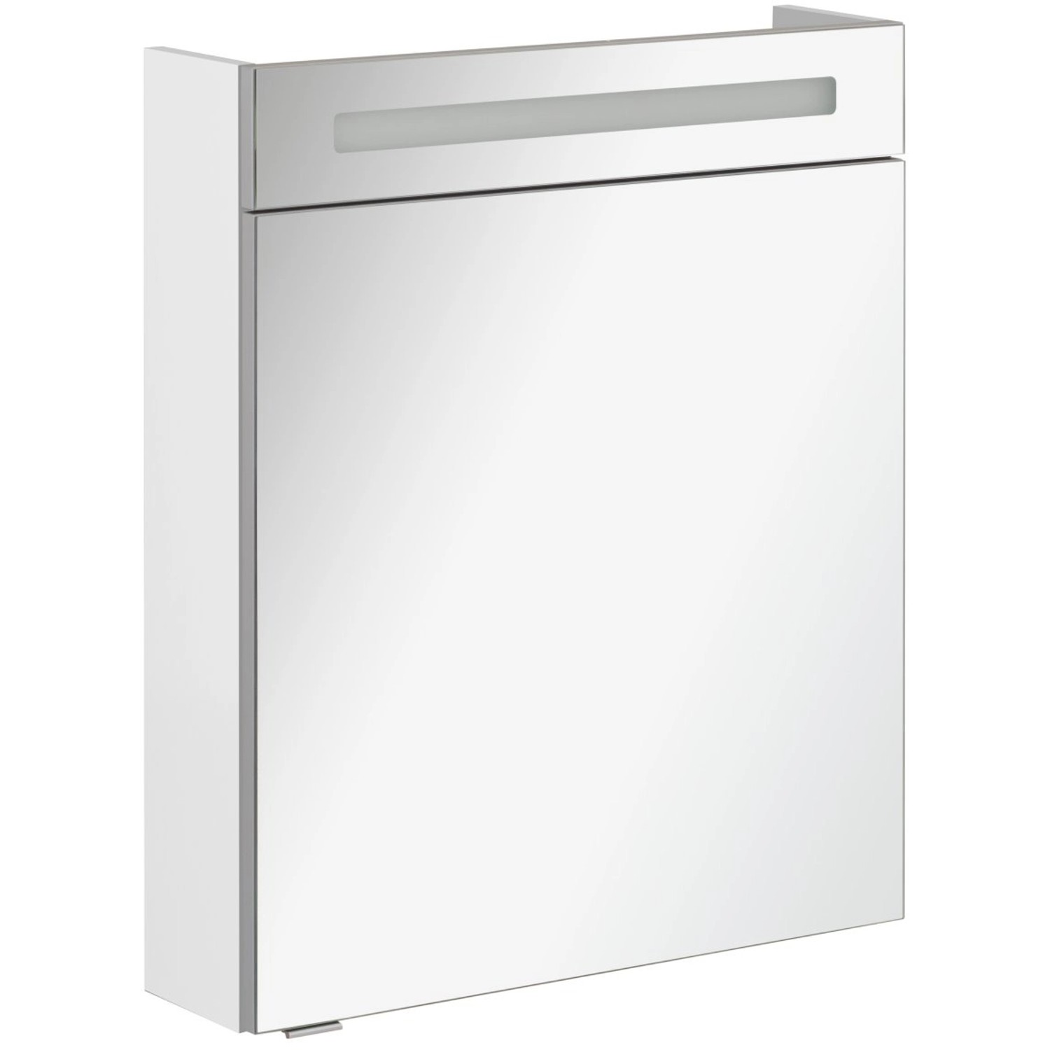 Fackelmann Spiegelschrank B.Clever Weiß 60 cm mit Softclose Türen