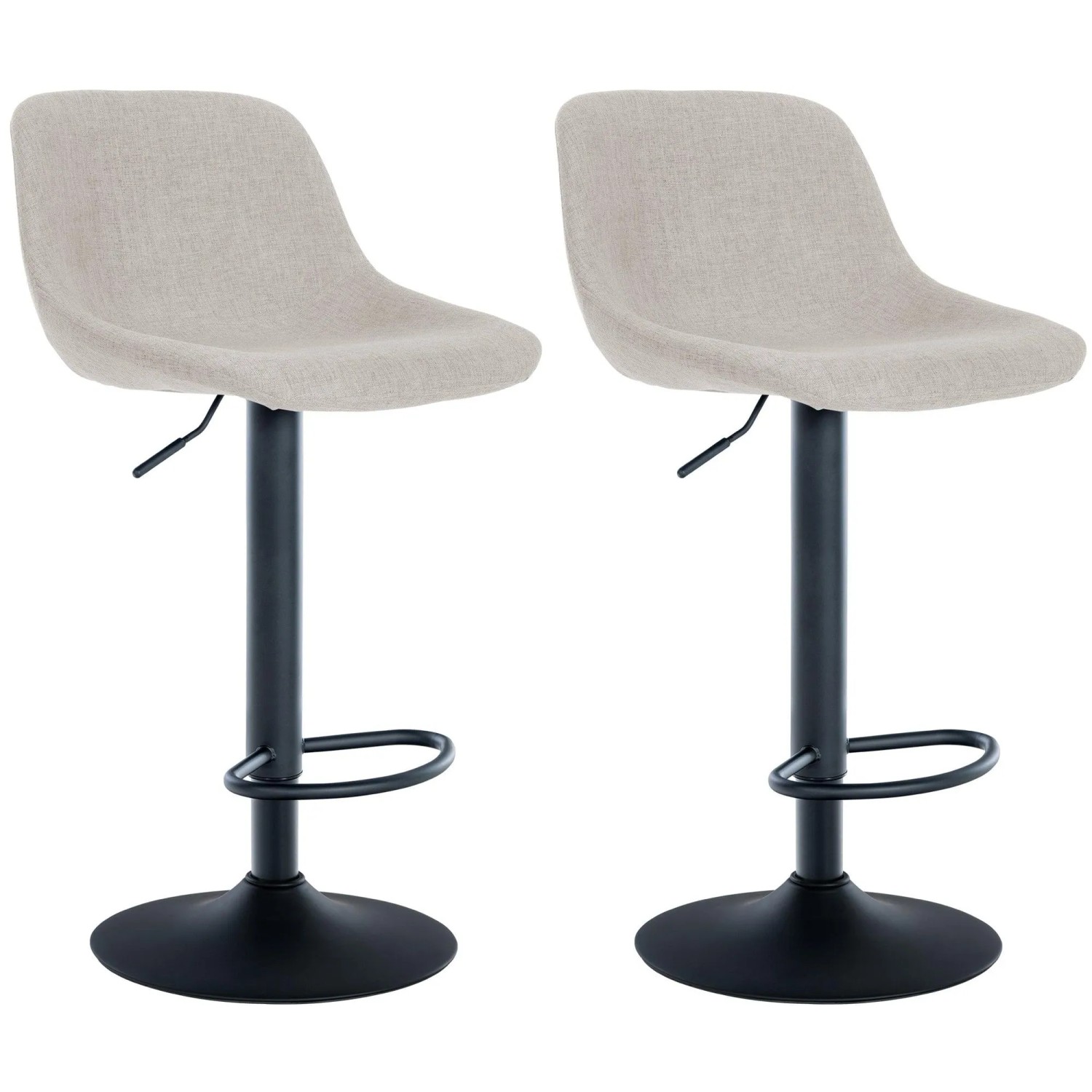 CLP 2er Set Barhocker Loft creme/Stoff