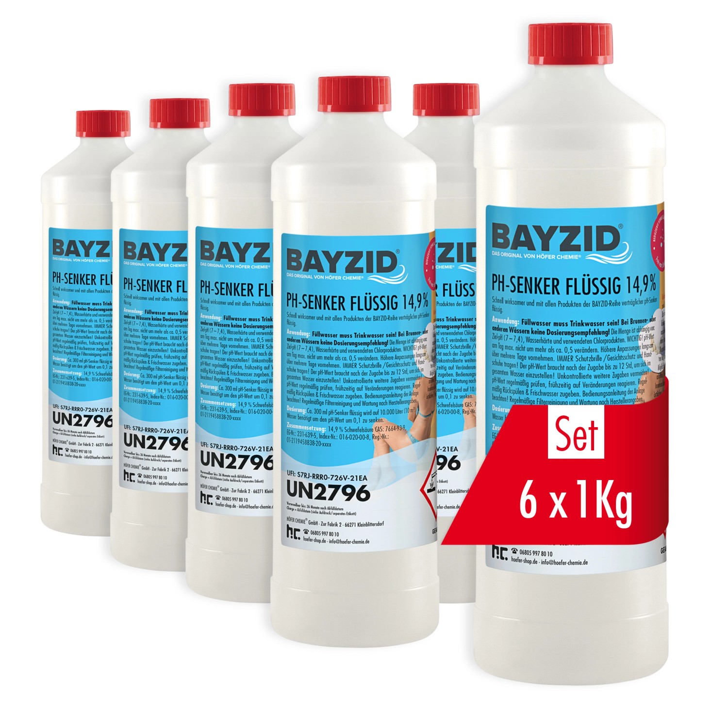 Bayzid pH Minus Flüssig 14,9% 6 x 1kg