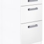 Optifit Unterschrank Salo214, 40 cm breit, mit 3 Auszügen, weiß und anthrazitfarbener Arbeitsplatte.