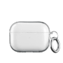 Transparente Hama Schutzhülle für Apple AirPods Pro 2 Ladecase mit Schlüsselanhänger.