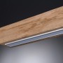 Moderne LED-Pendelleuchte Straßburg von Fischer & Honsel mit Holz- und Metallelementen.