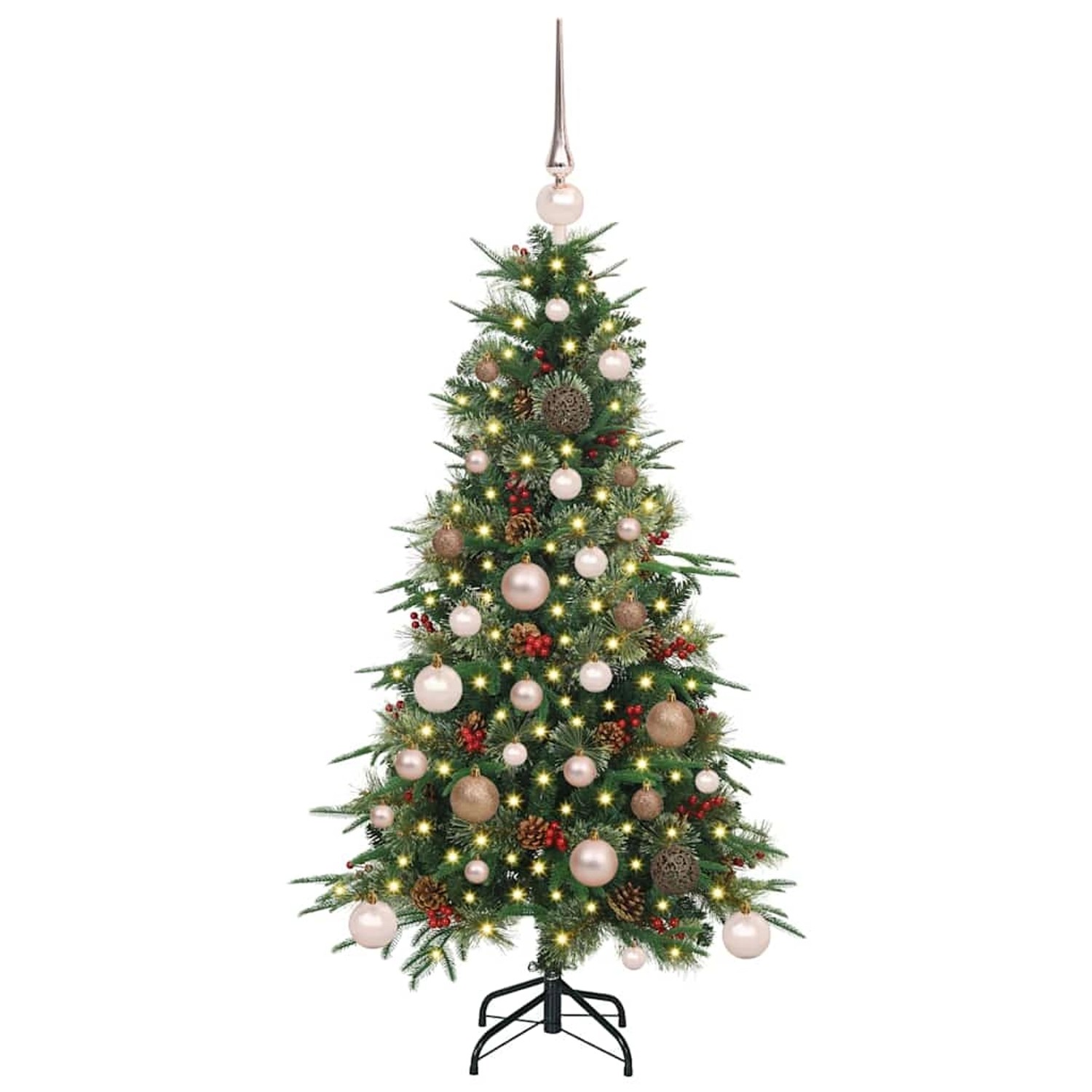 vidaXL Künstlicher Klappbarer Weihnachtsbaum Grün 120 cm PE und PVC 3397391