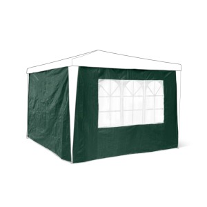 Relaxdays Pavillon Seitenteile 2er Set PE Folie Grün Wasserabweisend Sichtfenster 190 cm x 290 cm x 0,5 cm 0,4 kg