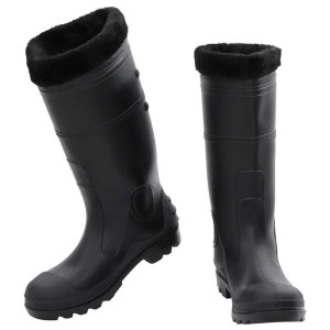 vidaXL Gummistiefel mit Herausnehmbarem Innenfutter Schwarz Größe 41 PVC 137599