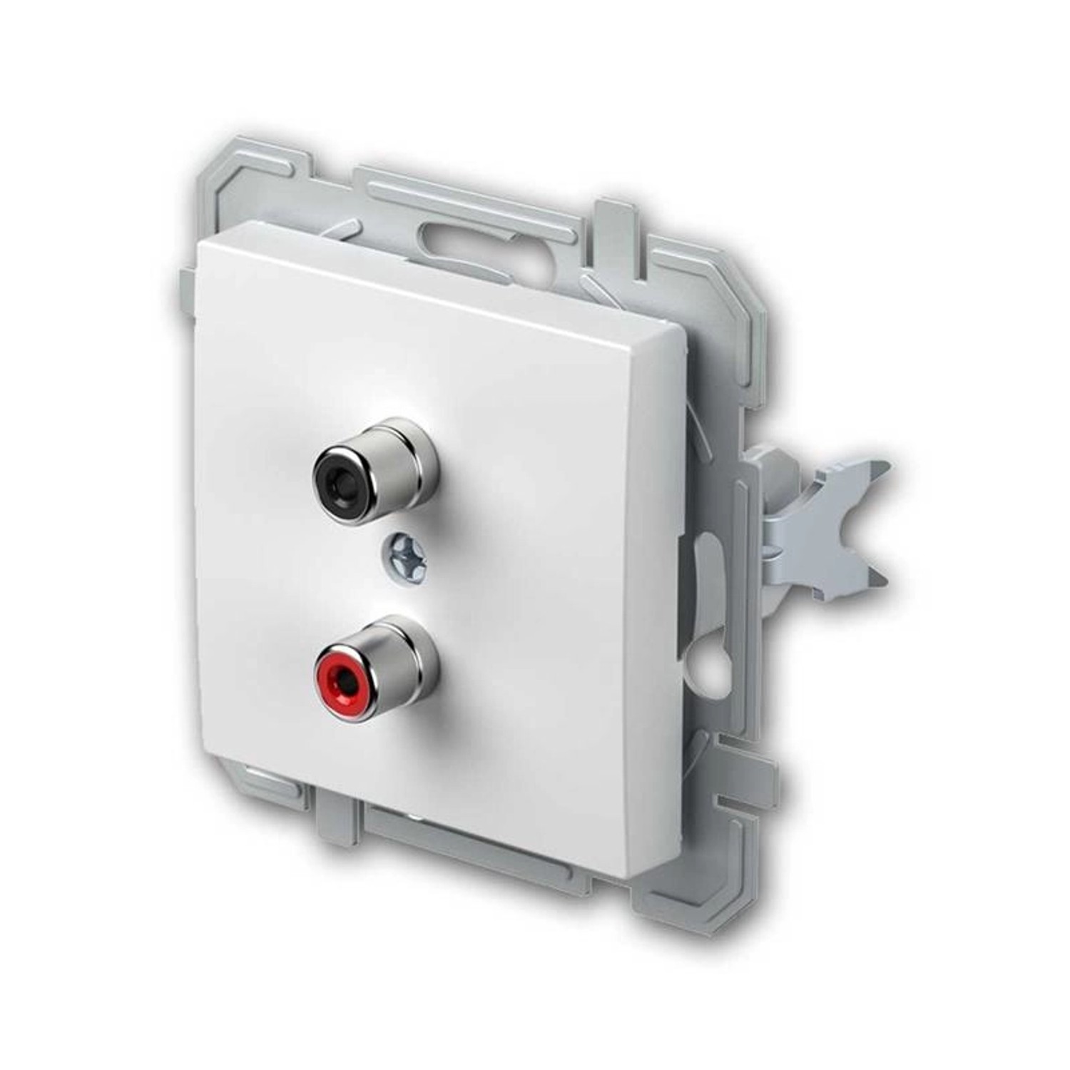 TEM LOGIQ 2-Fach Cinch Dose Weiß ohne Rahmen