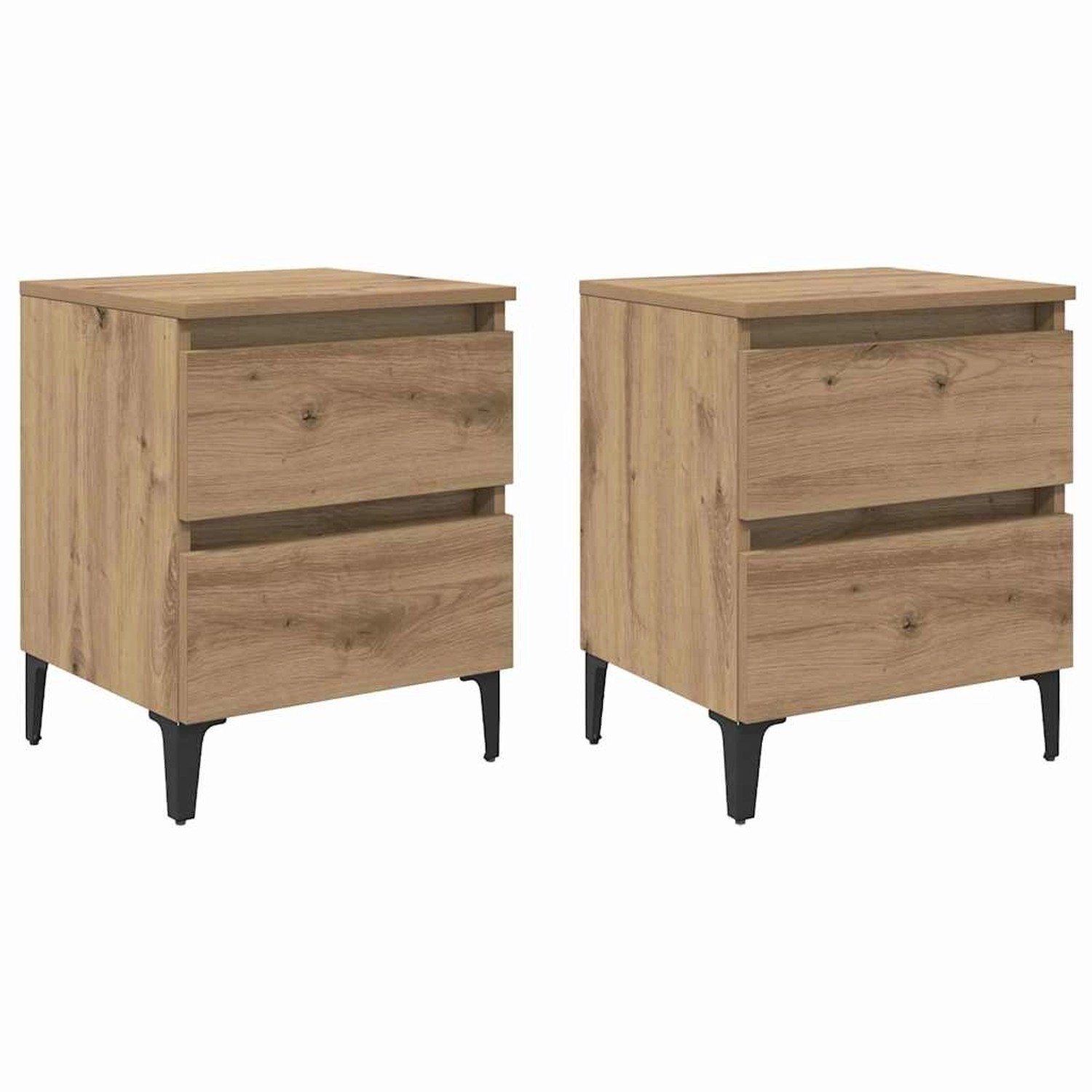 vidaXL Nachttisch 2 Stk Artisan-Eiche 40 x 35 x 50 cm Holzwerkstoff 871921 günstig online kaufen