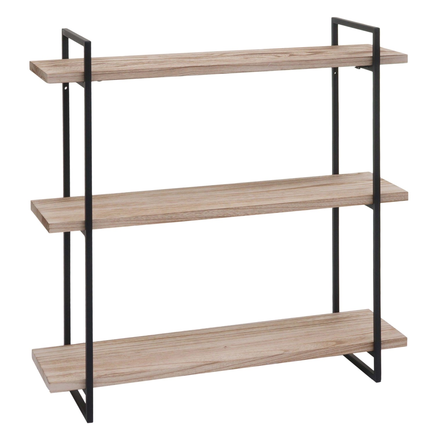 BERLINLODGE Wandregal HxBxT 60x60x18cm 3 Regalböden Massiv-Holz Industrial günstig online kaufen