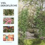 Schwarzer Outsunny Rosenbogen aus Metall mit Kletterpflanzen als Gartendeko.