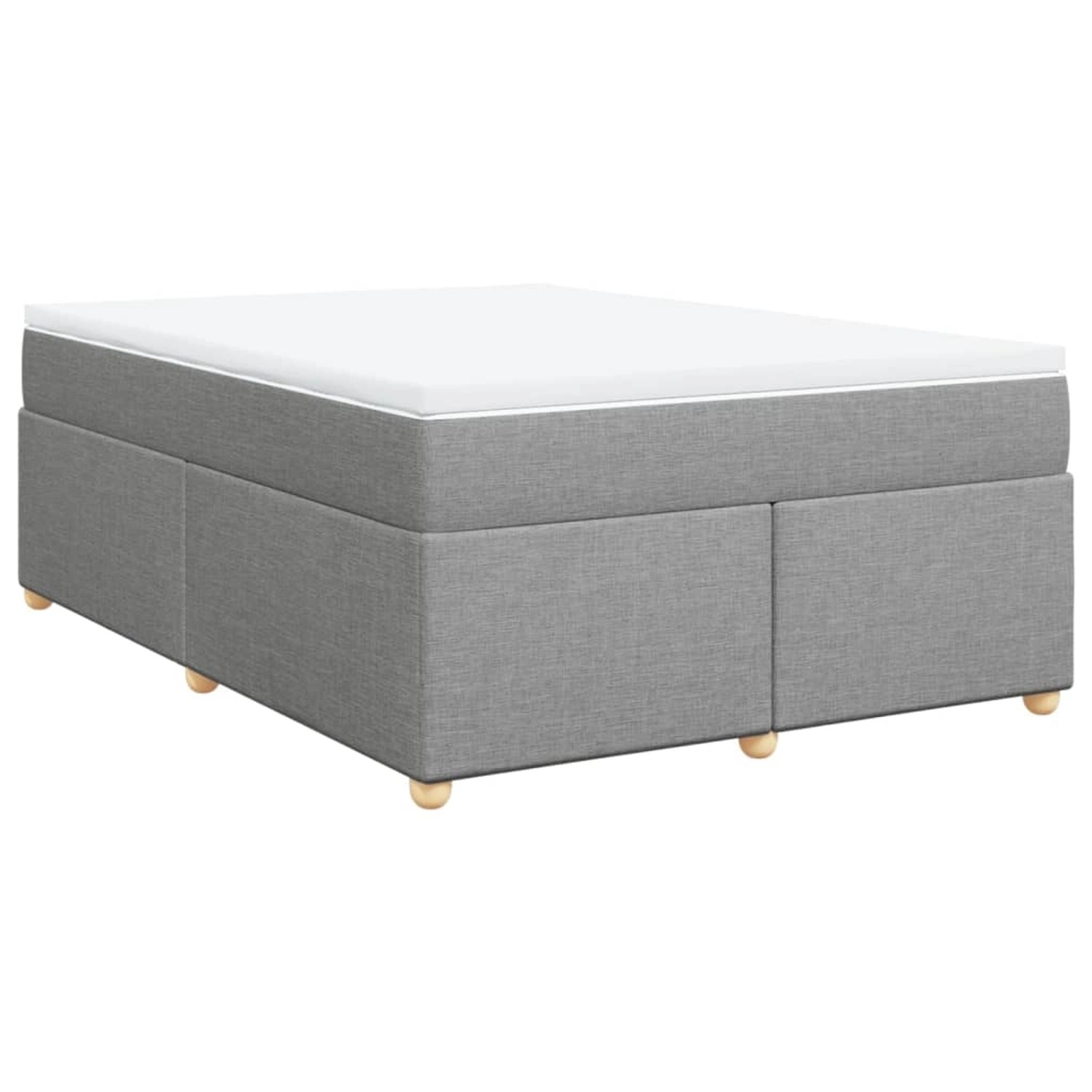 vidaXL Boxspringbett mit Matratze Hellgrau 140x200 cm Stoff 3285380 günstig online kaufen