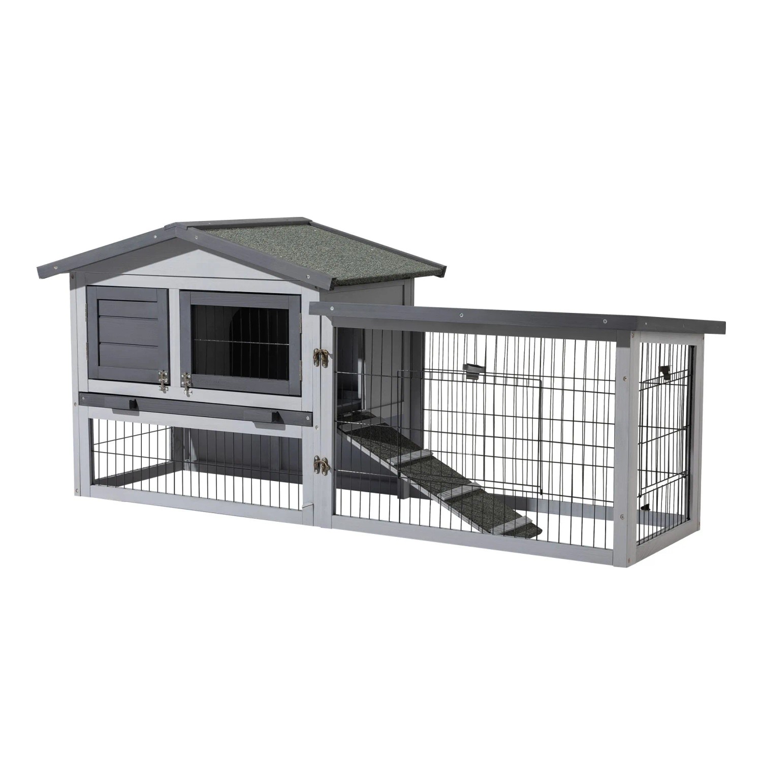 Wiltec Hühnerstall 1440X525X685Mm Freilauf Holz Hühnerhaus Kotwanne Freigehege