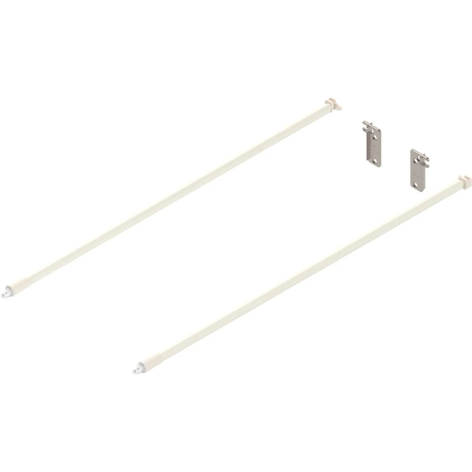 Blum Reling-Set Metabox für Frontauszug Stahl Cremeweiß Länge 500 mm