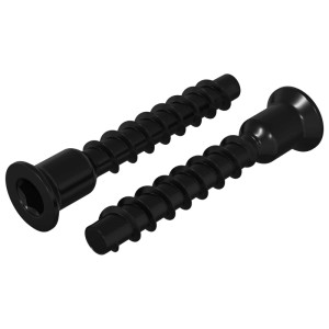 vidaXL Steckkappen-Schraube 2 Stk Schwarz 7 x 40 mm Eisen 864544