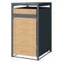 ML-Design Mülltonnenbox für 240L Tonne, Anthrazit mit Lärchenoptik. Praktische Mülltonnenverkleidung.