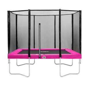 Salta Trampolin Combo, 214x153 cm, pink, mit Sicherheitsnetz. Gartentrampolin für Kinder.