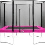 Salta Trampolin Combo, 214x153 cm, pink, mit Sicherheitsnetz. Gartentrampolin für Kinder.
