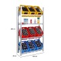 Verzinktes PROREGAL Getränkekistenregal Chiemsee mit 9 Kisten auf 3 Ebenen und Board. Robust und Made in Germany.
