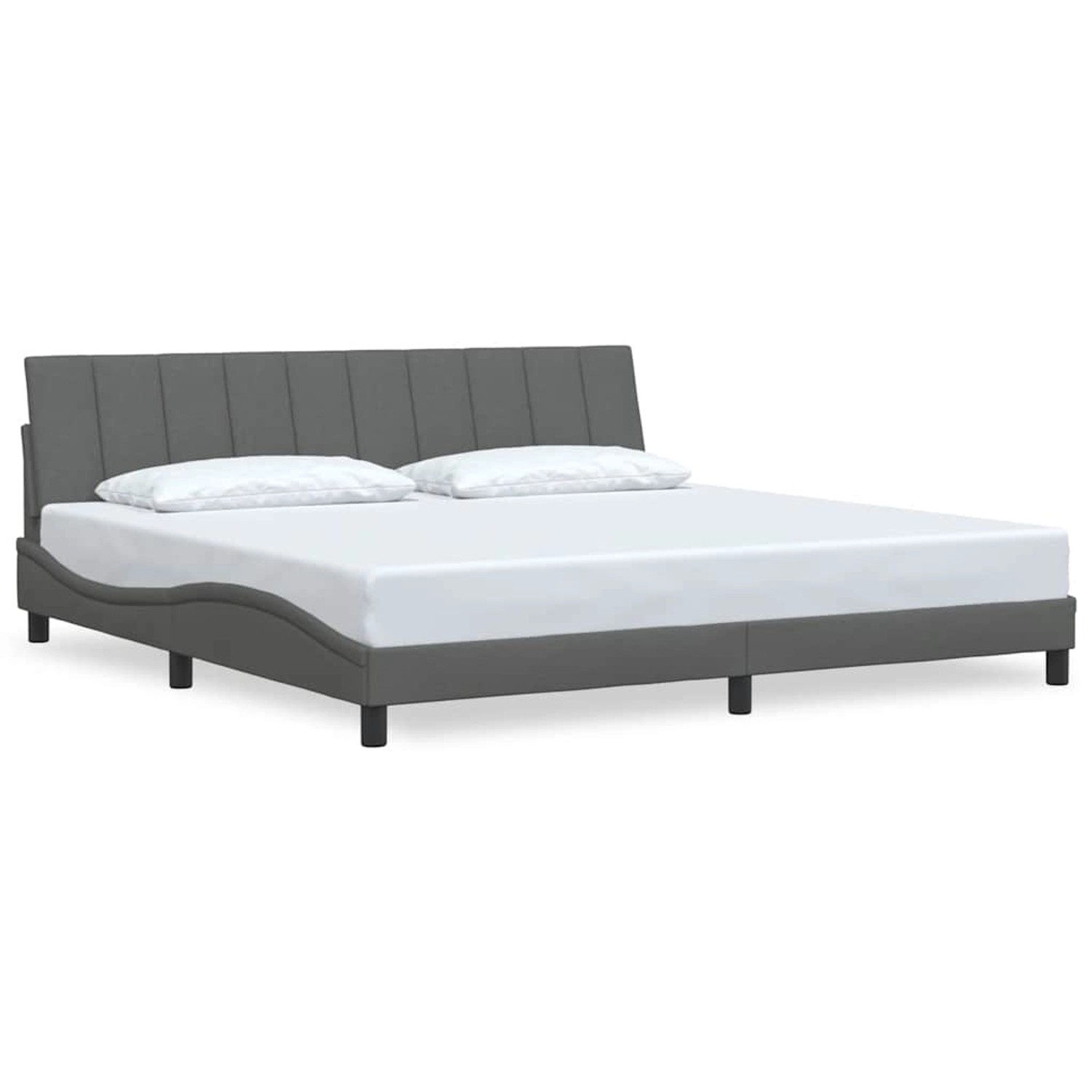 vidaXL Bettgestell ohne Matratze Hanko Dunkelgrau 200x200 cm Stoff 3310413 günstig online kaufen