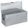 DELUKE Aluminiumbox Mit Deckel Abschließbar Alubox Deichselbox Alu Anhängerbox Werkzeugkiste Transportbox Metallkiste 90,5x35x40cm Silber_2