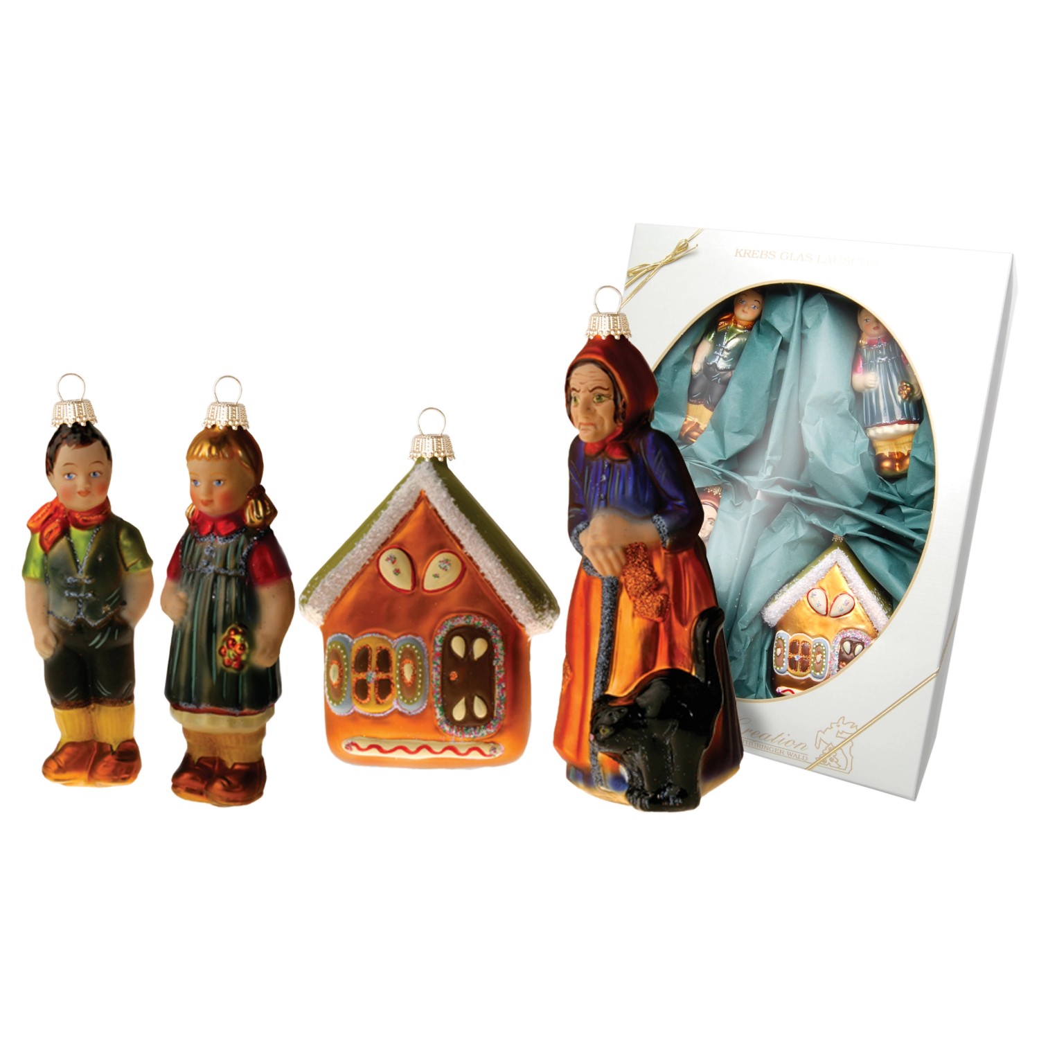 Krebs Glas Lauscha Baumschmuck Hänsel und Gretel Mehrfarbig 17cm