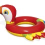 Bestway Schwimmring im Tierdesign, Papagei, rot/gelb, für Kinder zum Planschen.