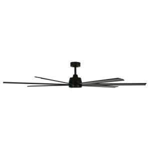 Schwarzer Lucci Air Atlanta II Deckenventilator (183 cm) mit Fernbedienung.