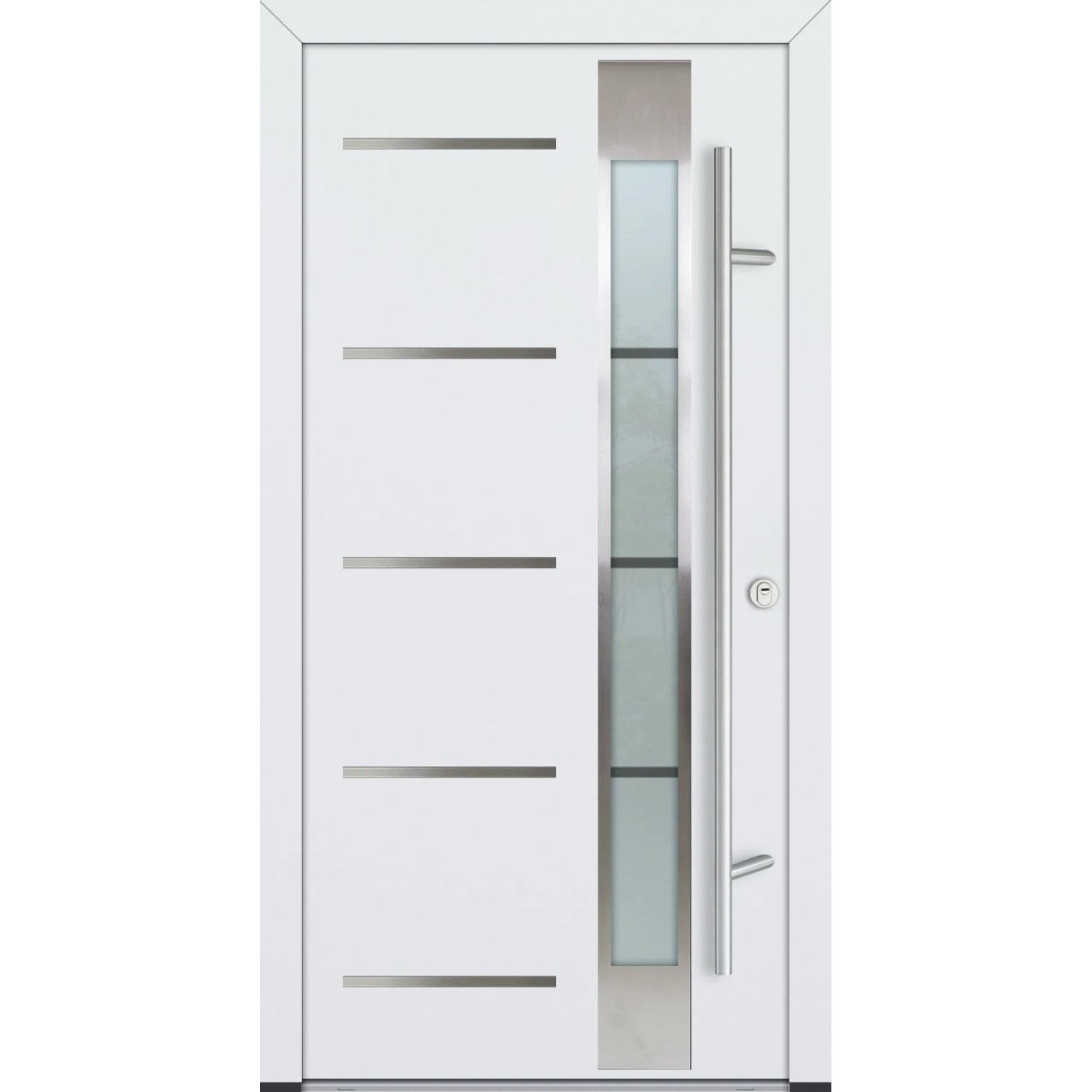 FM Türen AS68 Modell 45 1000 x 2100 Weiß Rechts Innen Beschläge Set 01