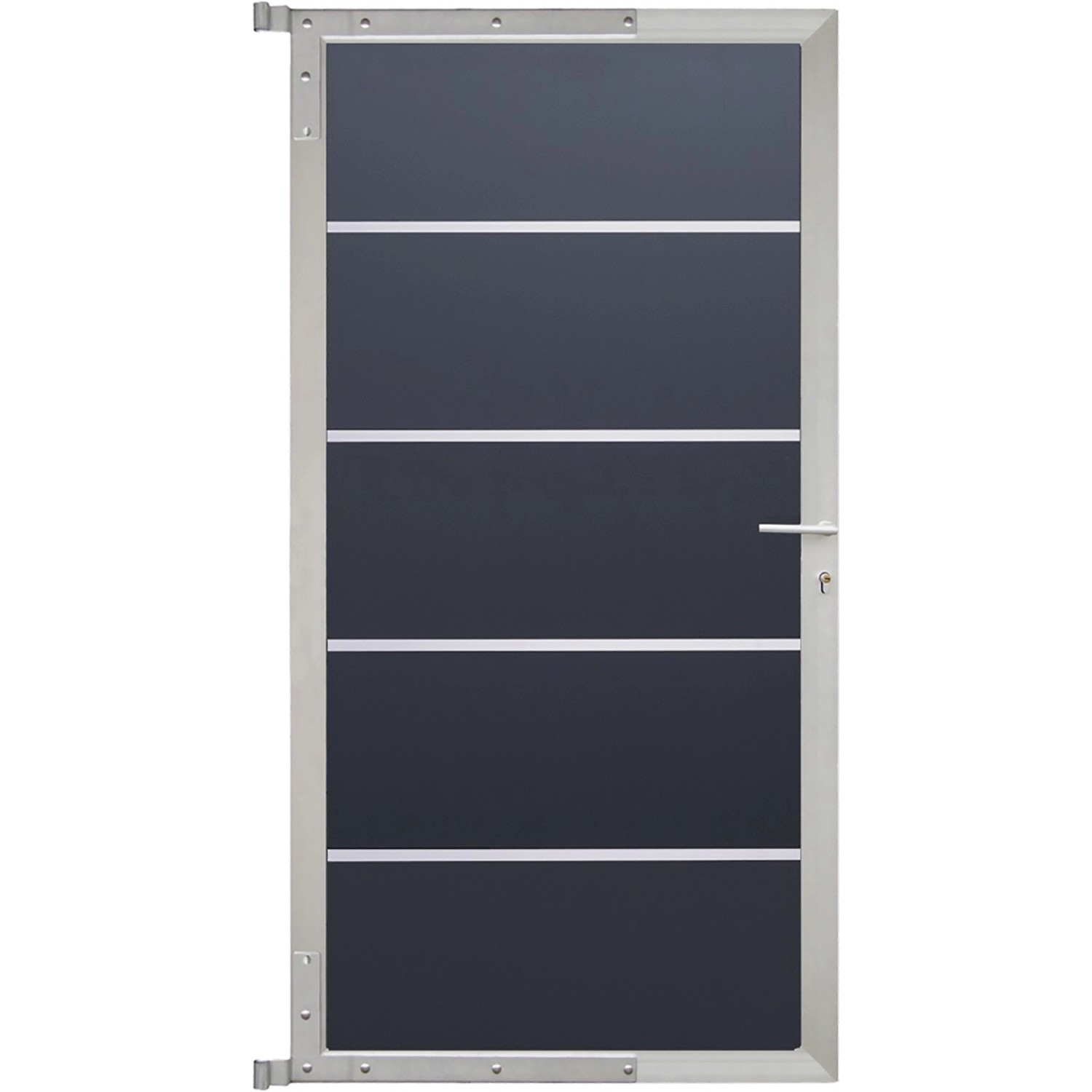 T & J Tor für Sichtschutzzaun Farö 90 cm x 175 cm Anthrazit/ Silber günstig online kaufen