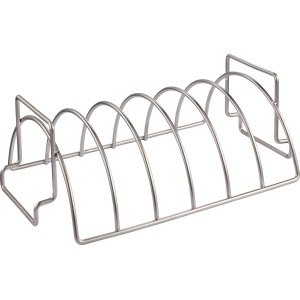 Jamestown Bratenkorb und Spareribs-Halter aus Edelstahl für Grill, Rippchenhalter für bis zu 6 Rippchen.